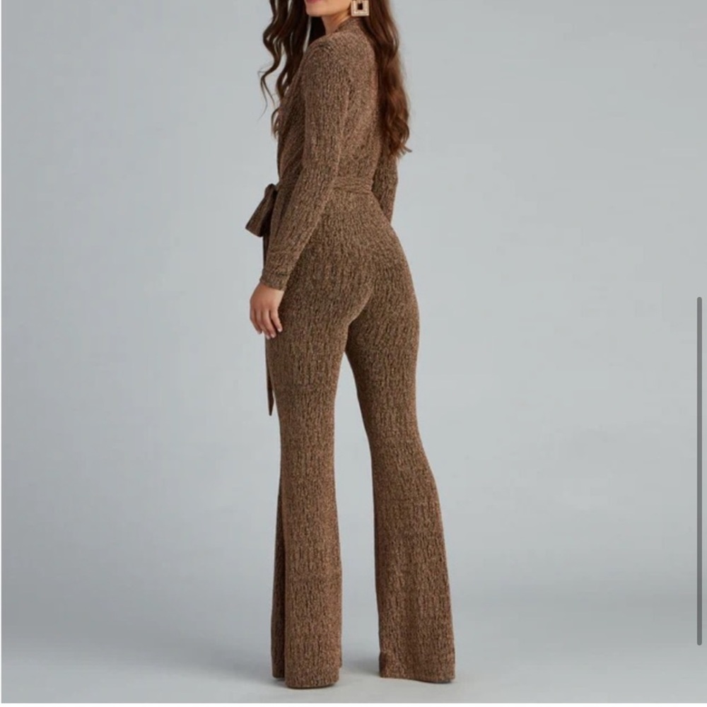 Jumpsuit! Padded shoulders & shimmery!